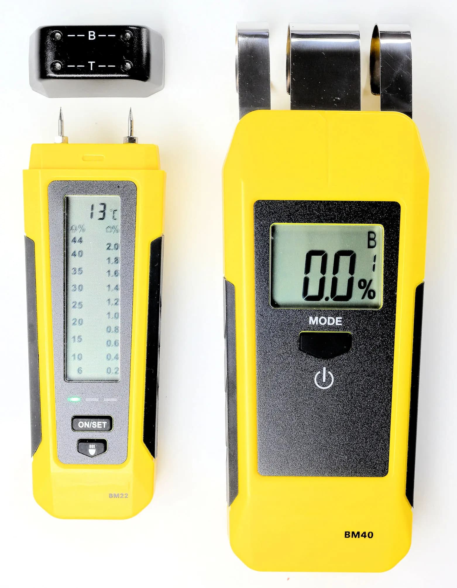 Pin and scan moisture meters used for an inspection. Shown on the Moisture test page for Murfreesboro, TN.